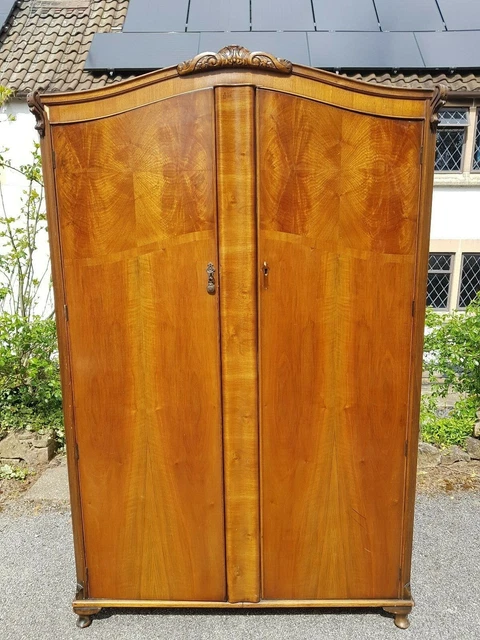 A Vintage 1940's/50's Double Wardrobe by Maple & Co Needs some TLC