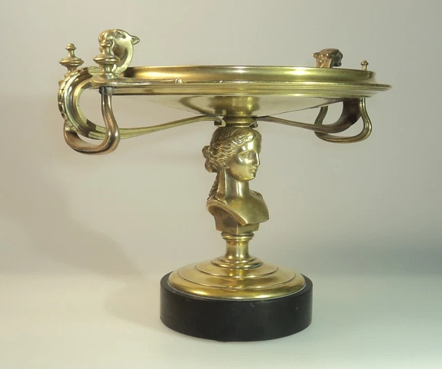 Coupe Vide-poche Piédouche En Bronze Doré Signée F. Barbedienne - XXème