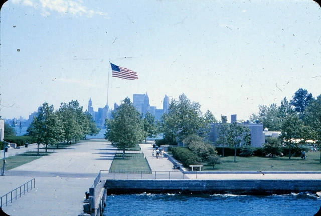 ONYC Original Slide - 1960s New York City View From The Statue of Liberty  #62
