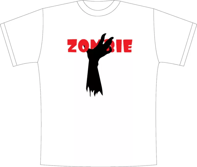 T-Shirt Maglietta  S - M - L - Xl  "Zombie" Funny Divertente Morte Death