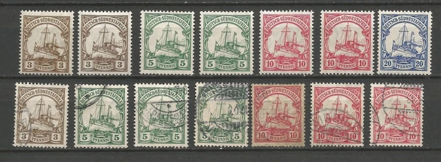 Deutsche Kolonien Südwestafrika DSWA 1906 Mi 24-25-26-27 MNH**-MH*-gest