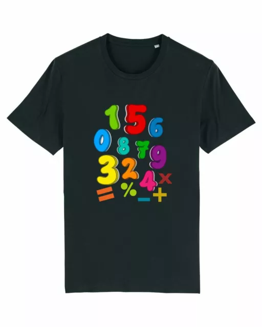 Maglietta top scuola bambini ragazzi ragazze numeri matematici colorati giorno 2022 simboli matematici 2