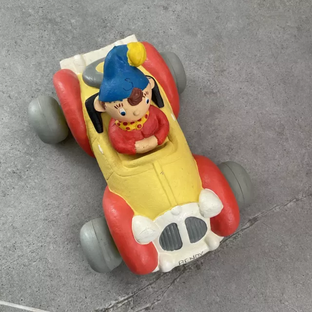 Vintage Bendy Noddy  Toy- Noddy and car. A foam/rubber Toy  In Great Condition