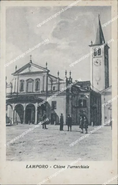 bt67 cartolina lamporo chiesa parrocchiale provincia di vercelli piemonte