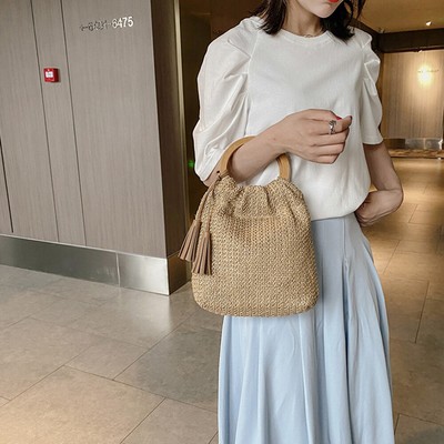 Encarni Sac à bandoulière pour femme Style plage 36 x 23 x 8 cm 
