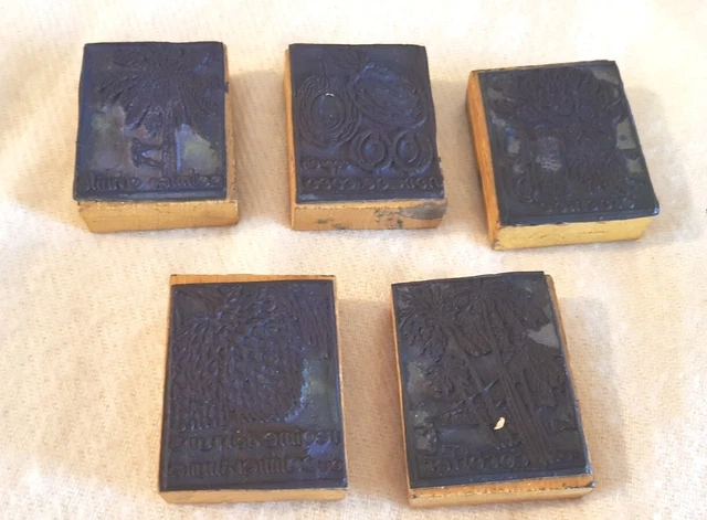 Lot De 3 Tampons Anciens Pour Terre Cuite Et Plâtre - Artisanat - Très Bon état