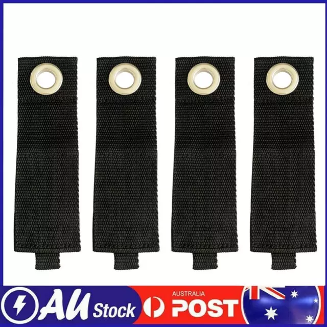 4pcs Ground Peg Self-Adhesive Tie Strap Reusable Belt Pole Organizer (19cm)