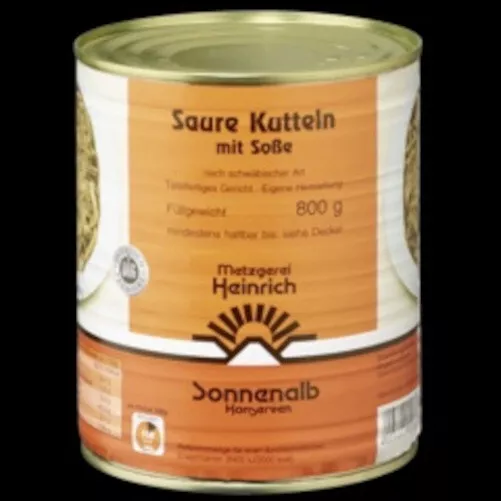 Tagliera acida Sonnenalb con salsa tipo svevo manzo - barattolo 3 x 800 g
