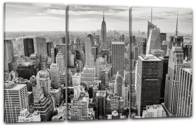 Toile/Cadres Villes horizon New York art noir et blanc art photographie grise 3