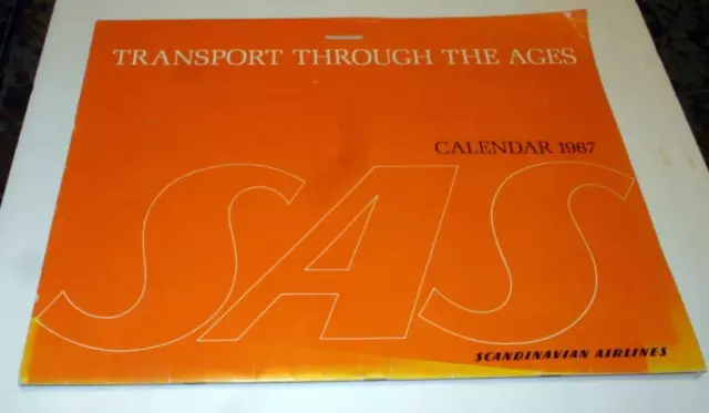 1967 Transport Through Years Sas Scandinavian Airlines Calendar