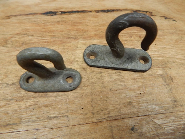 3 Old Plant Ceiling Mount Hooks Porch Hangers Galvanized 2 Stationary 1 Swivel 20