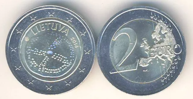 Litauen 2 Euro Gedenkmünze 2016 Baltische Kultur