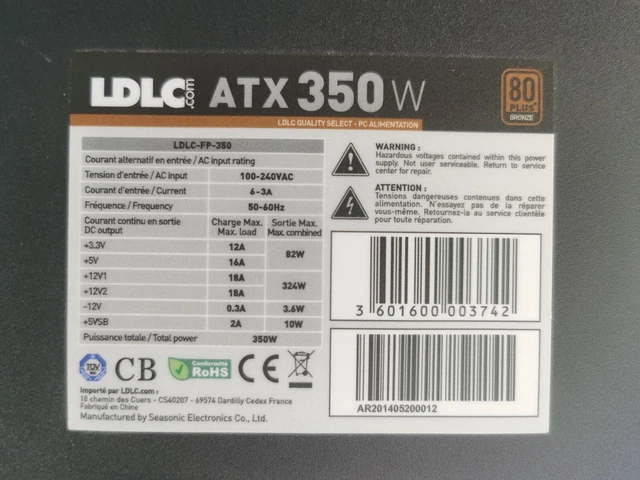 Alimentation ATX Smartteck ST-P550 - 550W à prix bas Alimentation ATX Smartteck ST-P550 - 550W à prix bas