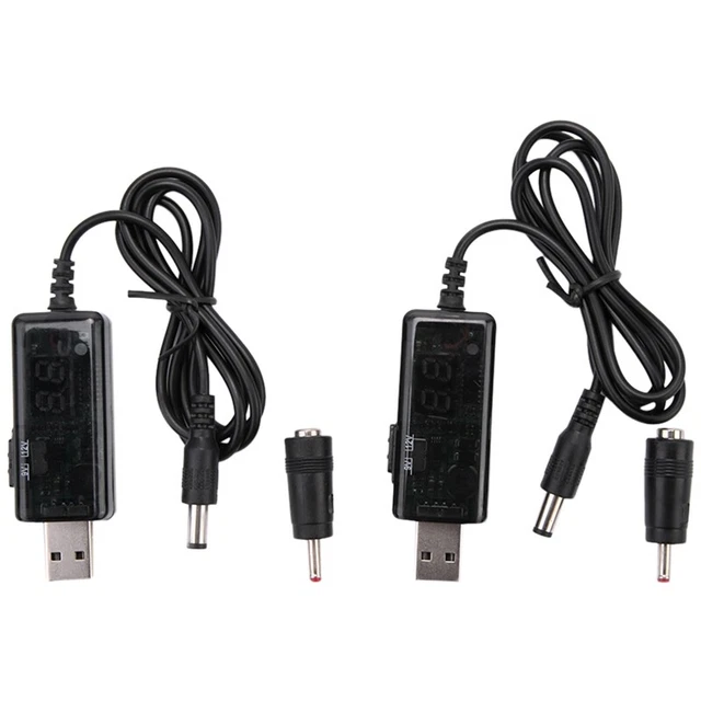 Cavo Convertitore Step- di Tensione USB da 2 Pezzi DC 5V un DC 9V 12V con d X2L4