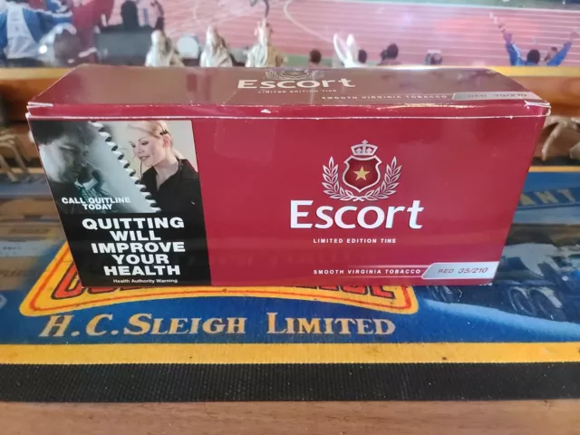 Escort Red Limited Edition AUSTRALIAN- TOBACCO  TINs 6pack *mint*