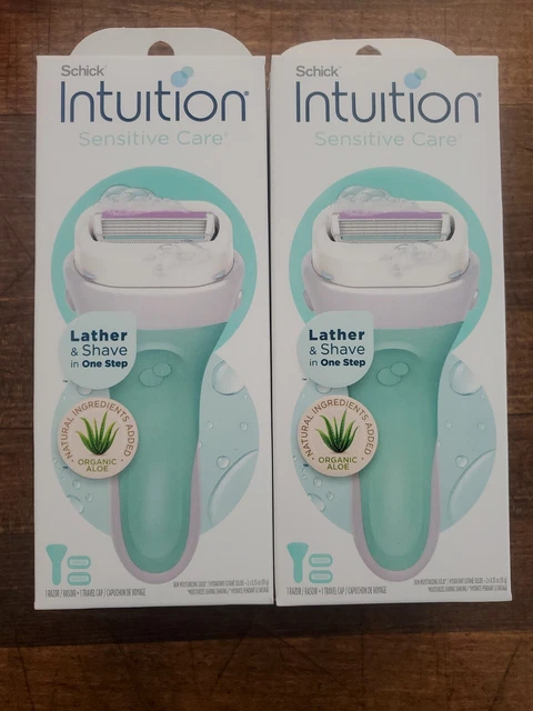 2 cartuchos de hoja de recarga Schick Intuition Sensitive Care más 2 cartuchos de hoja en cada uno