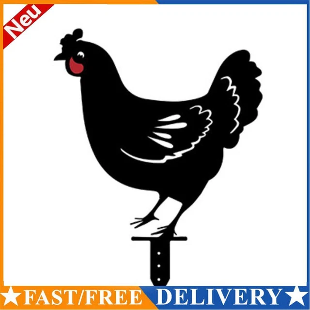 Chicken Yard Art Garden Statues Outdoor Backyard Lawn Stakes Hen Decor Ornaments
