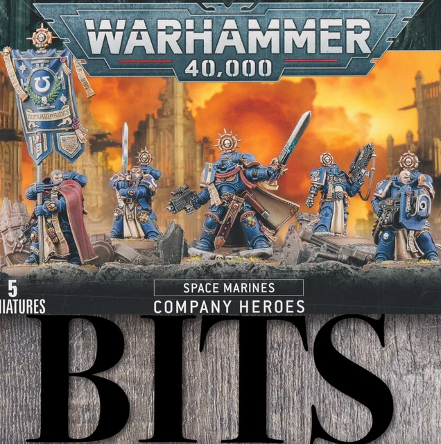 Warhammer 40k Bitz: Space Marines - Company Heroes - Head D - Megabit