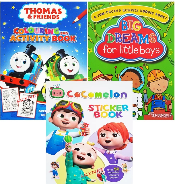 3X COLOURING BOOKS For Kids Boys Girls Children Activity Book Thomas