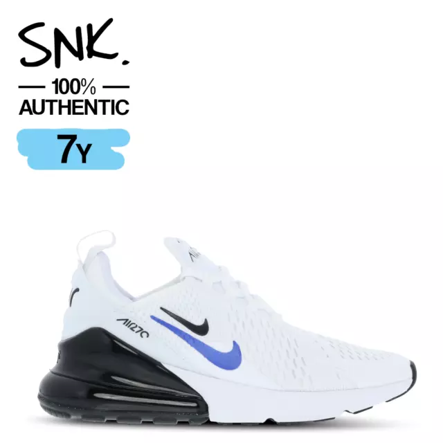NIKE AIR MAX 270 GS DOUBLE SWOOSH FD0691-100 white black hyper royal US 7Y UK 6 NIKE AIR MAX 270 GS DOUBLE SWOOSH FD0691-100 white black hyper royal US 7Y UK 6