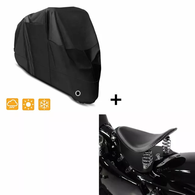 asiento individual Bobber con una base en negro + Cubierta XL cubierta de la mot