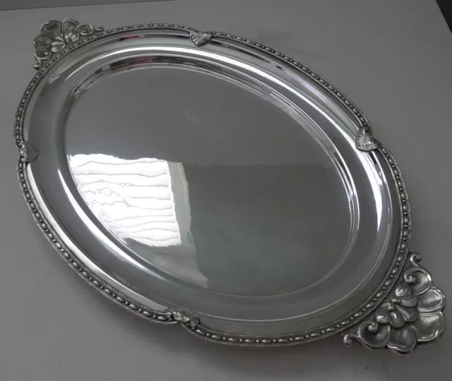 French Art Nouveau Silver Plated Cocktail Tray by Orfèvrerie Claude Perrin