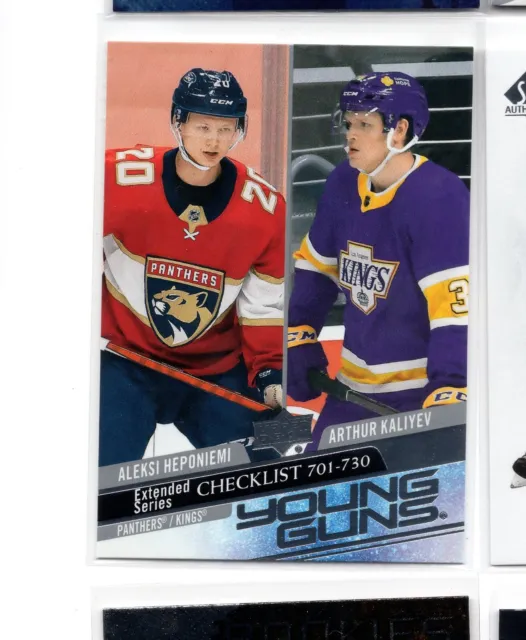 2020-21 Upper Deck Extended Series Hockey Pick Your Young Guns