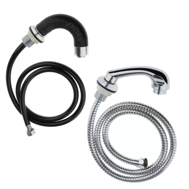 120cm Sturdy Spa Shampoo Bowl Spray Hose Pipe with Faucet Backwash Units Kit