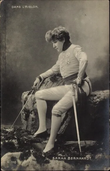 Ak Schauspielerin Sarah Bernhardt, Portrait, Dans L'Aiglon - 3934692