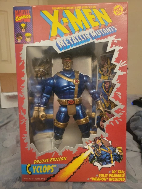 1994 Toy Biz~X-Men Metallic Mutants-Cyclops Deluxe Edition~10" Action Figure~NIB