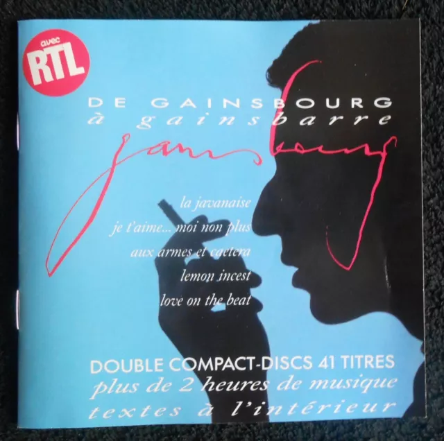 Serge Gainsbourg - "De Gainsbourg A Gainsbarre"  2 Cd - 41 Titres - Avec Livret.