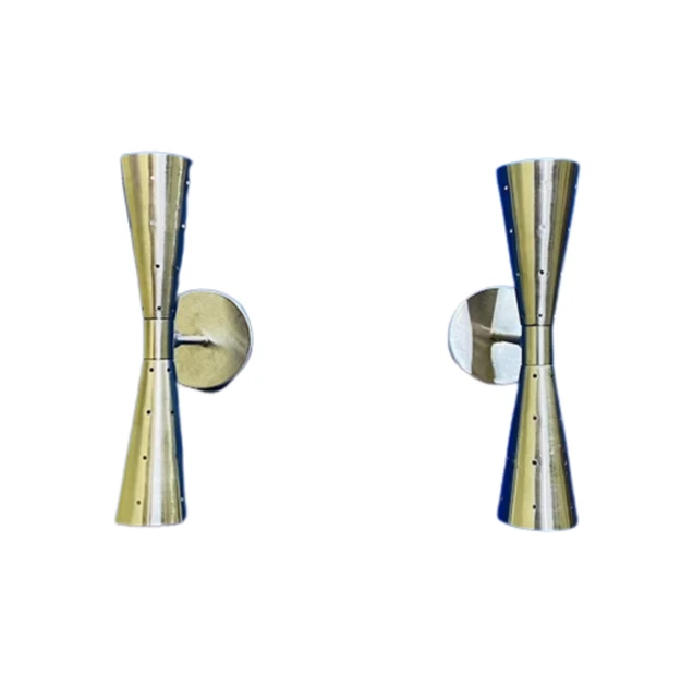 5"Chrome Cone Wall Sconce  Many Finish Choices Wall Sconce Cast Brass pc-1