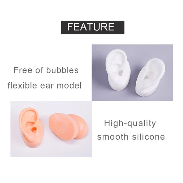 Modelo de oreja de silicona pantalla de oído artificial humano para auriculares auditivos DisplJO