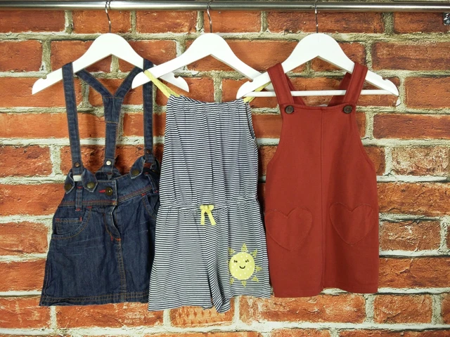 Baby Girl Bundle Age 18-24 Months H&M M&S Next Pinafore Dress Playsuit Kids 92Cm
