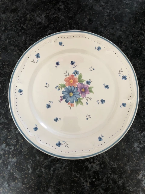 Lot De 6 Assiettes Provincial Bouquet 1987 - Grès JMP Stoneware, Motif Fleurs