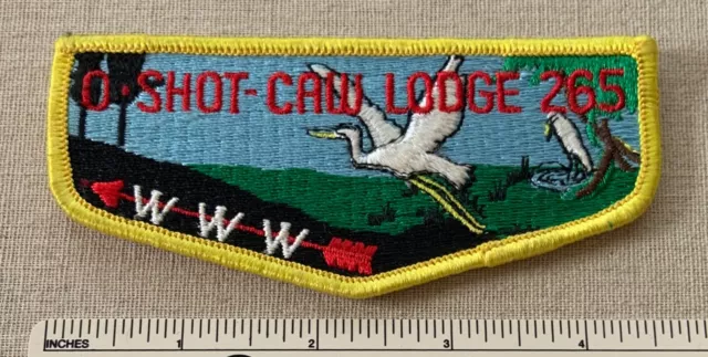 OA O SHOT CAW Lodge 265 Order of the Arrow Flap PATCH Boy Scout WWW White Heron