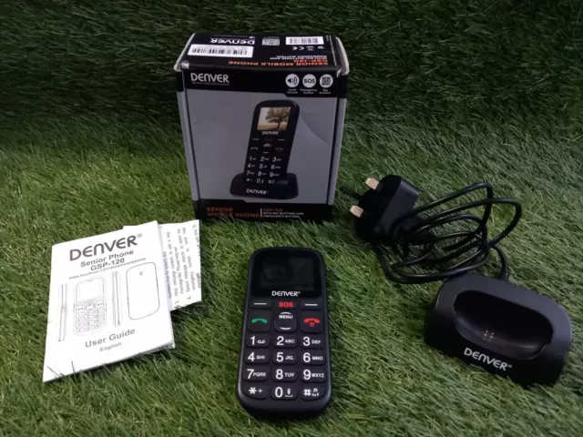 tjener Fortløbende Foresee DENVER GSP-120 SENIOR Elderly Mobile Phone Big Buttons & Emergency SOS -  Boxed £22.99 - PicClick UK