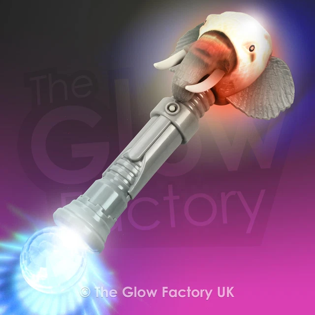 Flashing Elephant 11" inch Giant Animal Wand LED Light up Toy