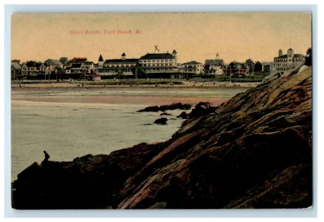 1909 A View Of Shorts Sands York Beach Maine ME Posted Antique Postcard
