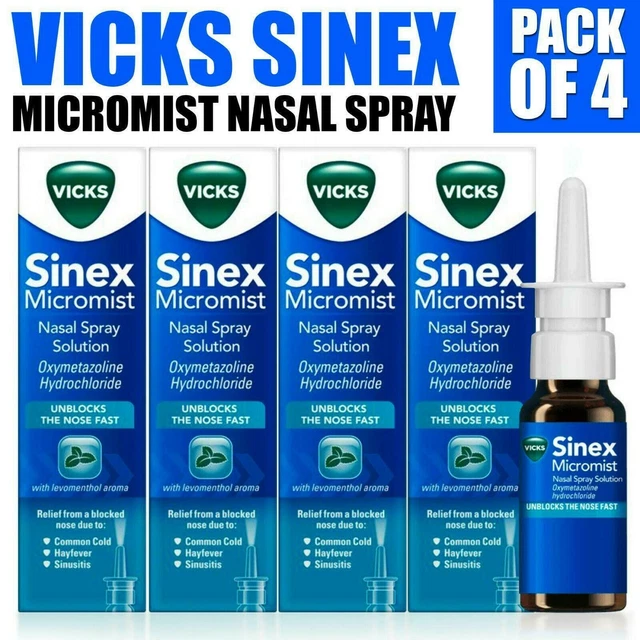 VICKS SINEX MICROMIST Soother Nasal Spray 15Ml Solution Fast Blocked