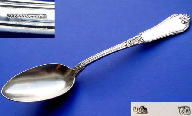Large Solid Spoon, Wollenweber, 800er Silver A332