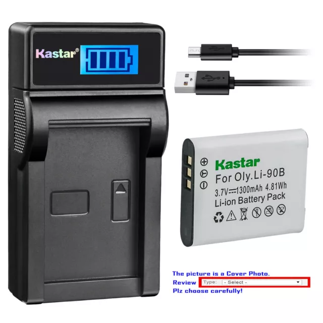 Kastar Battery LCD Charger for Ricoh DB-110 DB110 & Ricoh G900 Digital Camera