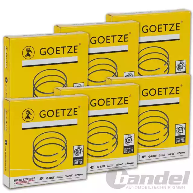 6x GOETZE KOLBENRINGE 83mm passend für AUDI A4 A6 Q7 VW TOUAREG ASB BKN BSG BKS