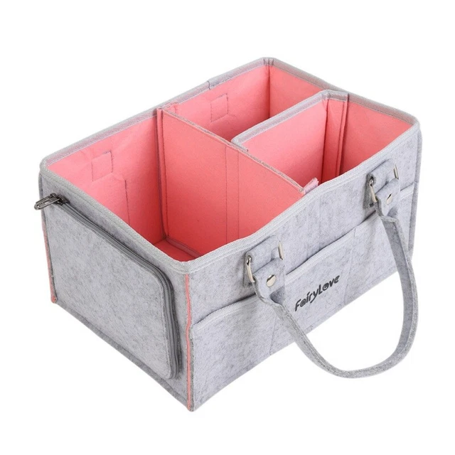 Large Baby Diaper Bag Protable Nursery Nappy Caddy Diaper Storage Organizer Bag