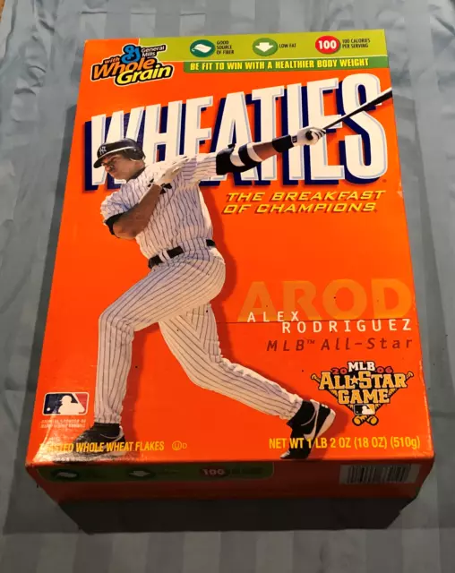 "Alex Rodriguez" 2006 2007 New York Yankees Wheaties Cereal Box