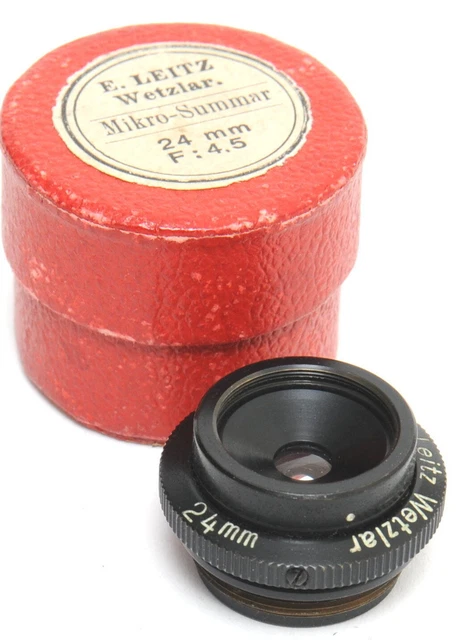 Leitz Wetzlar Micro-Summar 4.5/24mm boxed in vintage Leica box
