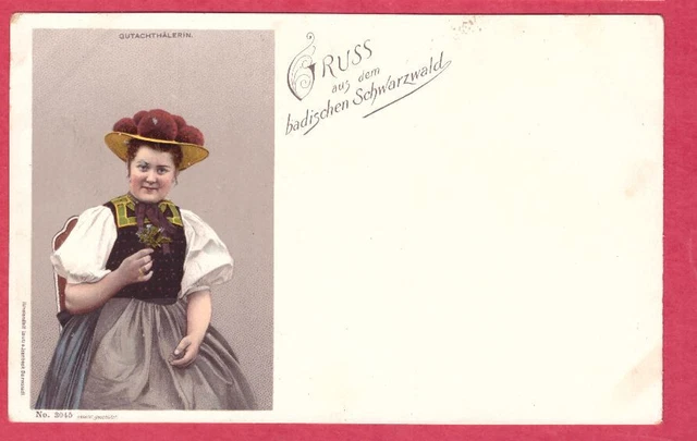 Gruss Aus dem Badischen Schwarzwald Greeting from Black Forest Baden PC Germany