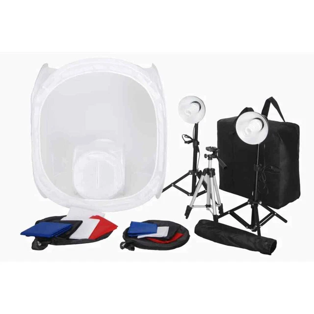Mini Studio Fotografico: 8 Sfondi, 3 Treppiedi e 2 Lampade 5199397