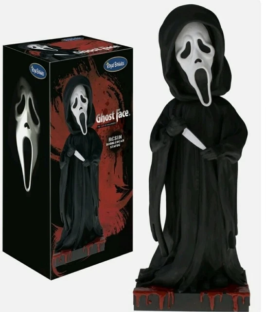 NIP Royal Bobbles Ghost Face Scream Bobblehead Statue Halloween Horror 8” Resin