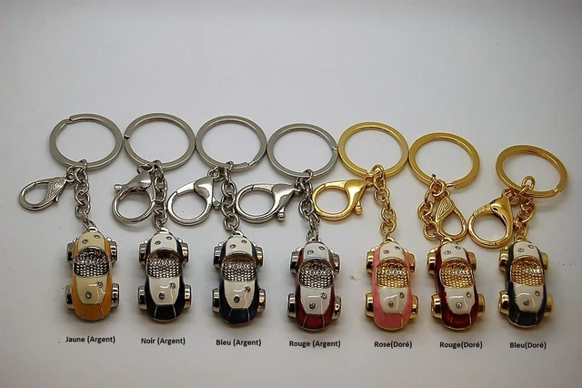 Porte-clés en Forme de Voiture Ancienne Vintage, Métal, Alliage de Zinc
